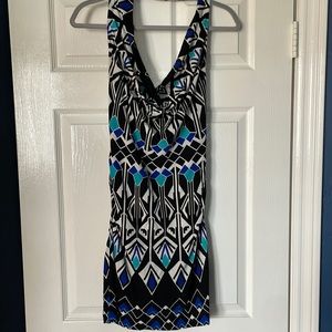 Nicole Miller LBD, halter. Size 4. Geometrical pattern.